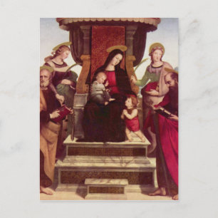 Madonna und Kind von Raphael begeistert Postkarte