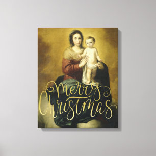 Madonna und Kind, Weihnachten der schönen Kunst - Leinwanddruck