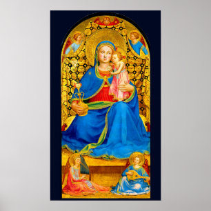 Madonna und Kind Weihnachten Poster