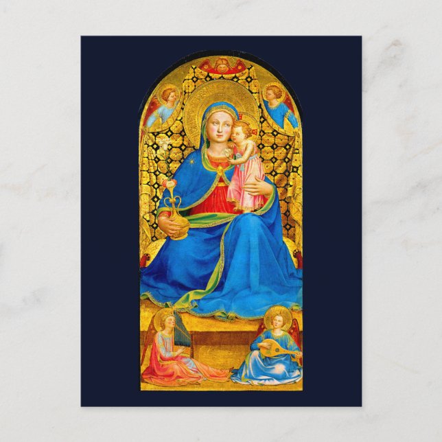 Madonna und Kind Weihnachtskarte Postkarte (Vorderseite)