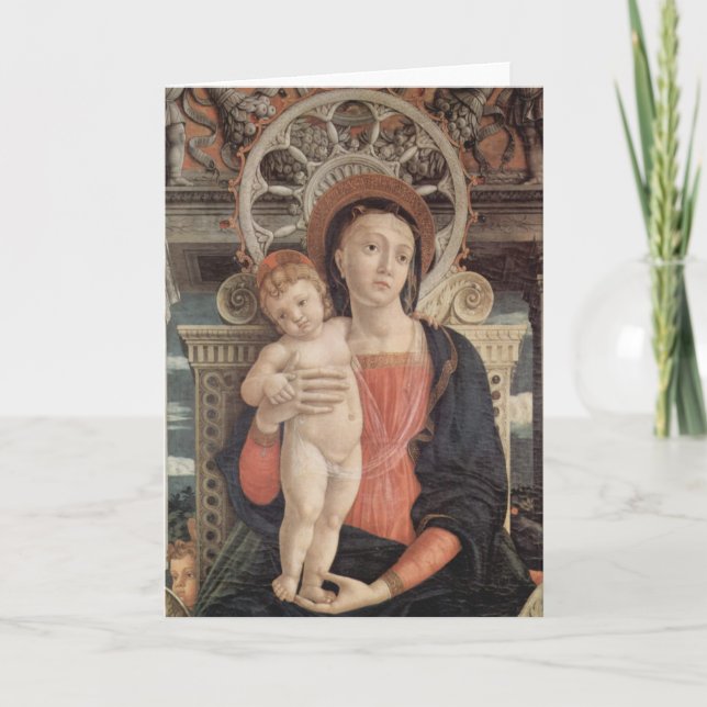 Madonna und Kinderkarte Feiertagskarte (Vorderseite)