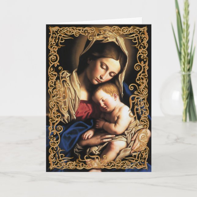 Madonna und Kinderkarte Karte (Vorderseite)