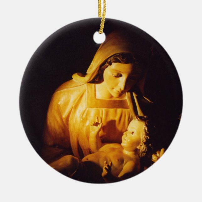 Madonna und Kinderverzierung, Spanien Keramikornament (Vorne)