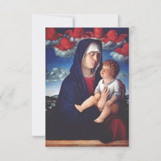 Madonna und rote Cherubim Heilige Karte
