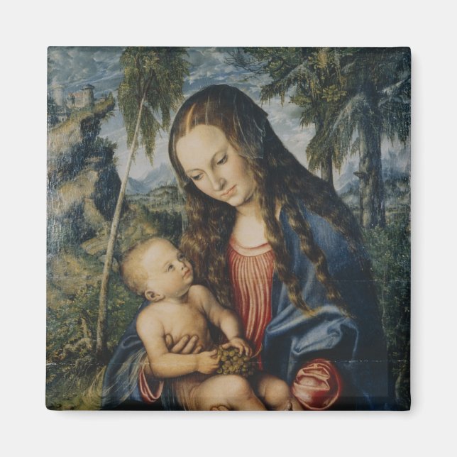 Madonna unter dem Tannenbaum, c.1510 Magnet (Vorne)