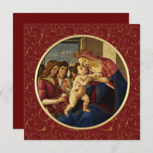 Madonna von Botticelli. Weihnachtskarten Feiertagskarte