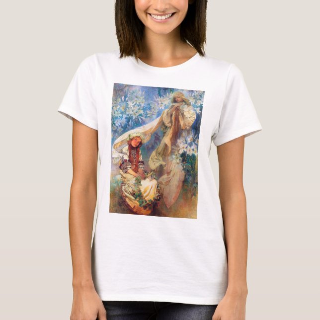Madonna von der Lüge, Mucha T-Shirt (Vorderseite)