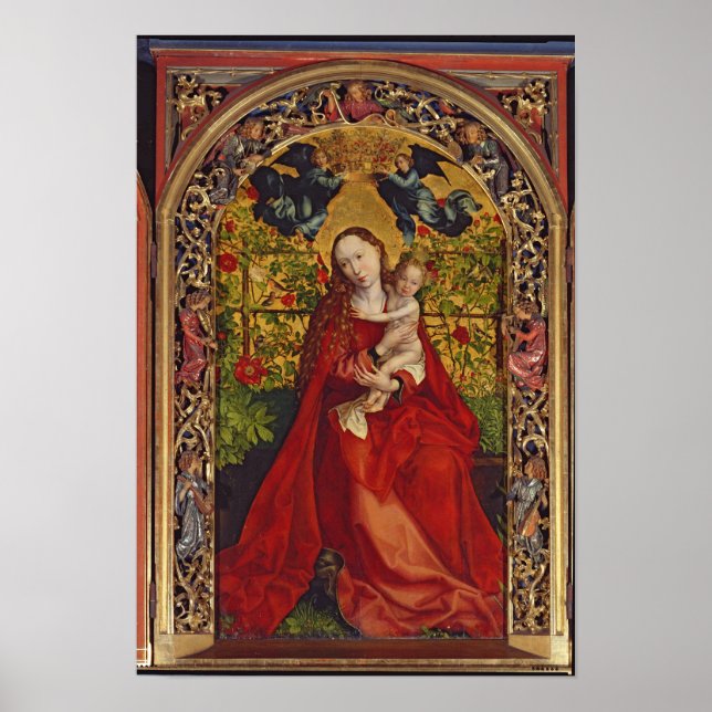 Madonna von der Rose Bower, 1473 Poster (Vorne)
