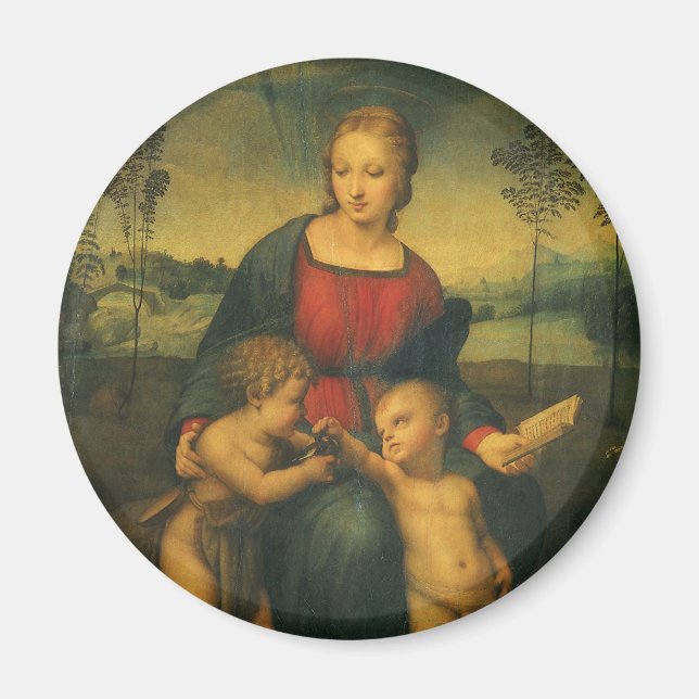 Madonna von Goldfinch von Raphael Sanzio Magnet (Vorne)