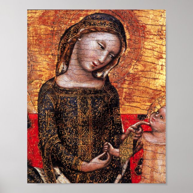 MADONNA VON HUMILITY Detail von Vitale de Bologna Poster (Vorne)