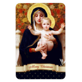 Madonna von W. Bouguereau. Fine Art Christmas Gesc Magnet