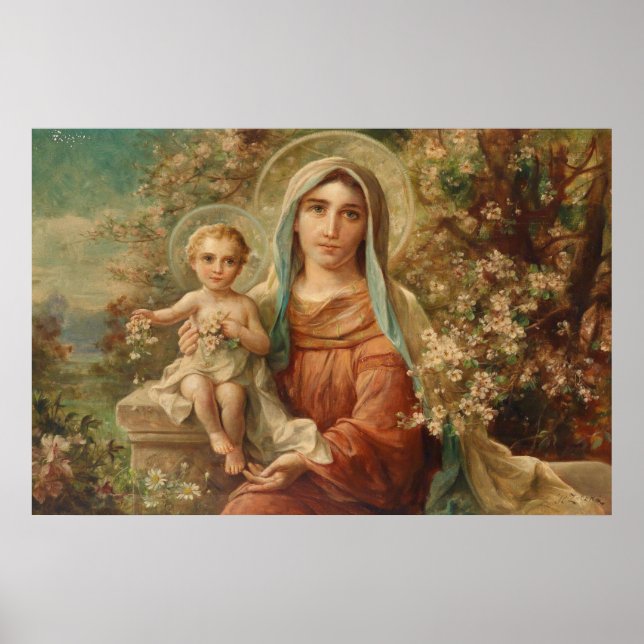 Madonna with Child by Hans Zatzka - poster (Vorne)