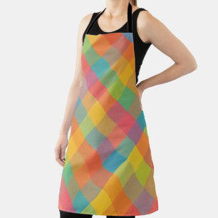 Madras Breeze - Diagonal Karierte All-Over-Schürze Schürze