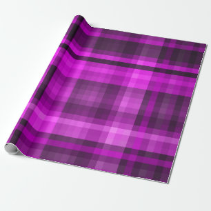 Madras Hot Pink & Black Dynamic Unique Muster Geschenkpapier