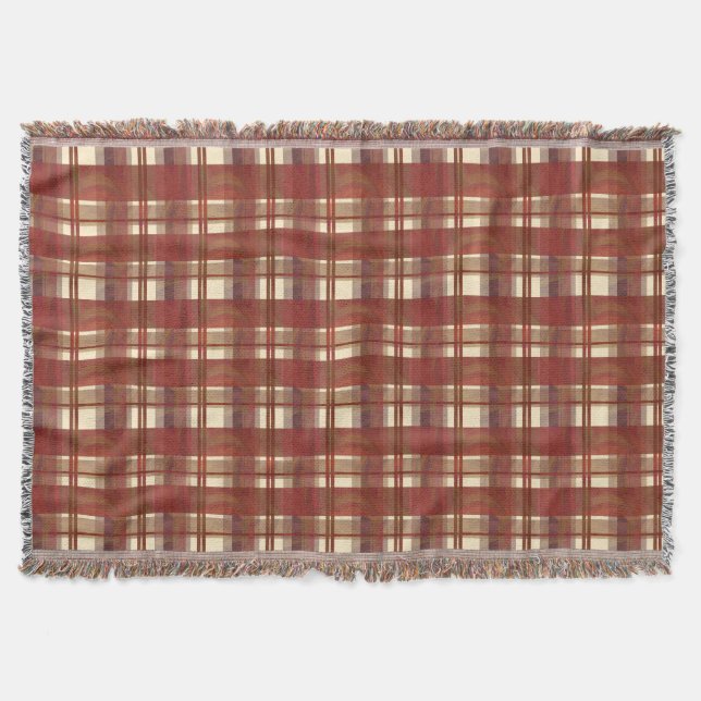 Madras Kariert Fall Red Decke (Vorderseite)