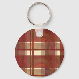Madras Kariert Fall Red Schlüsselanhänger