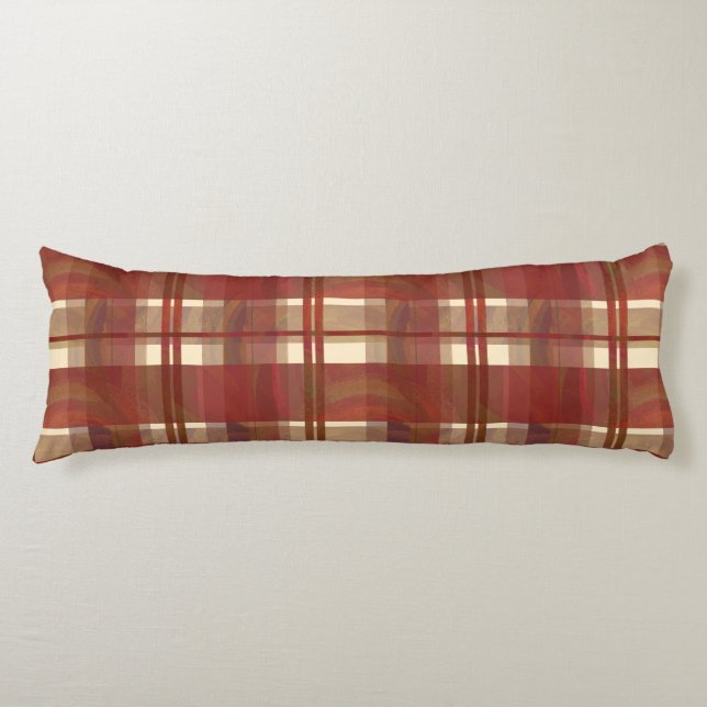 Madras Kariert Fall Red Seitenschläferkissen (Vorderseite)
