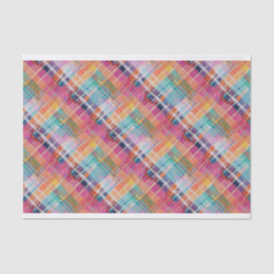 Madras Kariert, Lila, rosa Aqua Tissue Paper Seidenpapier