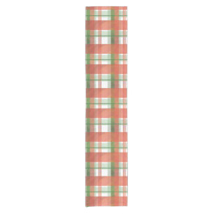 Madras Karierte Weihnachten Kurzer Tischläufer