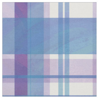 Madras-Karo Blau und Violett Stoff