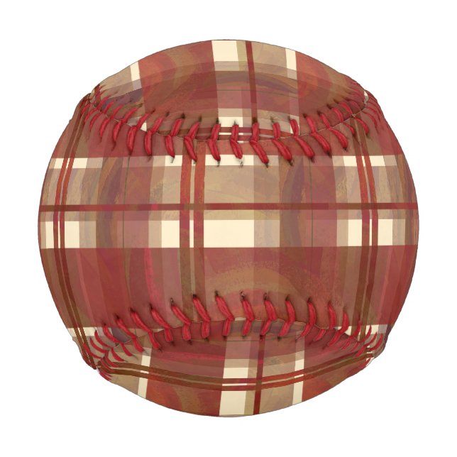 Madras-Karo Fallrot Baseball (Vorderseite)