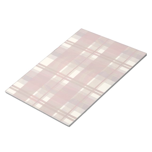 Madras-Karo Fallrot Notizblock (angewinkelt)