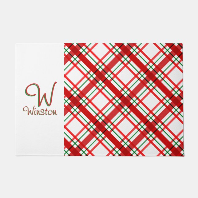 Madras Karo Fußmatte (Vorderseite)