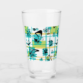 Madras Mitte des Jahrhunderts Glas