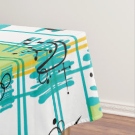 Madras Mitte des Jahrhunderts Tischdecke