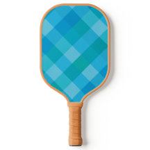 Madras Moment - Kariertes Blaugrün-Pickleball-Padd