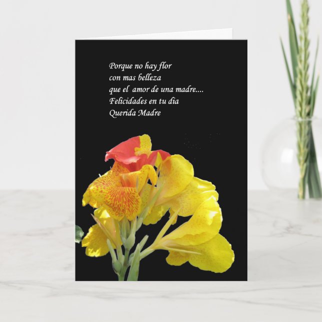 madre como tu kein Heu Flor Karte (Vorderseite)
