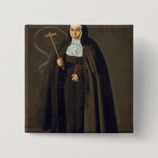 Madre Maria Jeronima de la Fuente, 1620 Button (Vorderseite)