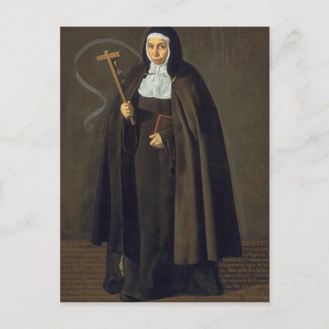 Madre Maria Jeronima de la Fuente, 1620 Postkarte (Vorderseite)