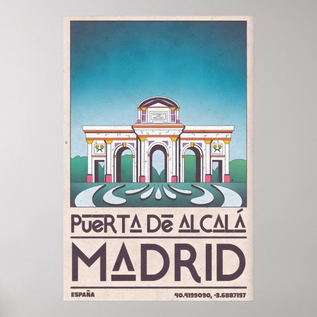 Madrid Architekturposter Puerta de Alcalá Poster (Vorne)