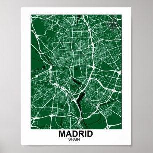 Madrid City Map Poster