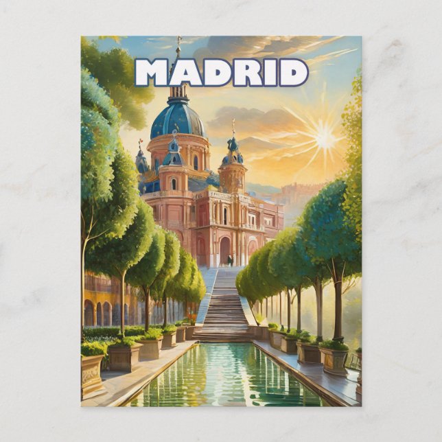Madrid, eine Stadt, in der man sich gerne verirrt Postkarte (Vorderseite)