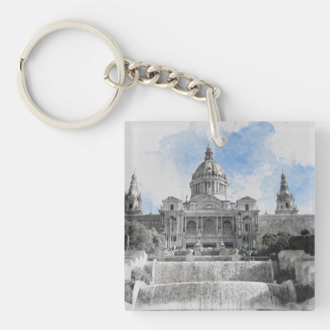 Madrid Espagne - Souvenir de vacances avec ville P (Devant)