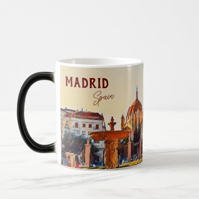 Madrid Espagne Tourisme paysage souvenir Café Mug (Gauche)