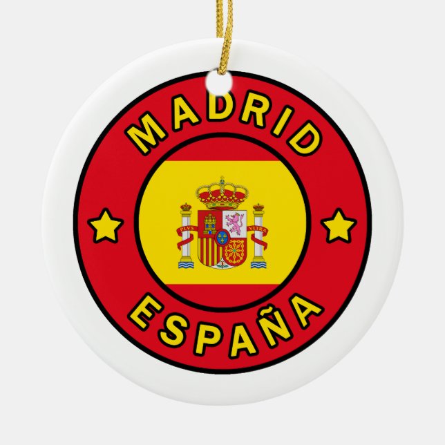 Madrid España Keramik Ornament (Vorne)