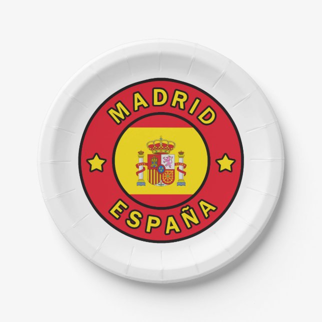 Madrid España Pappteller (Vorderseite)