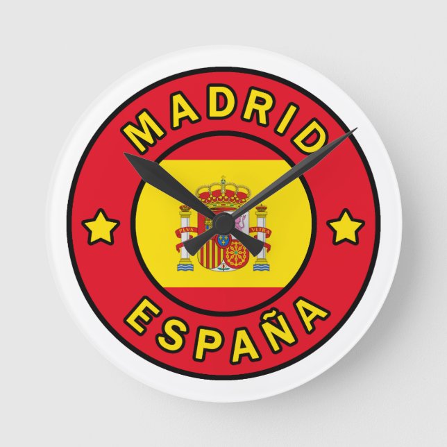 Madrid España Runde Wanduhr (Vorderseite)