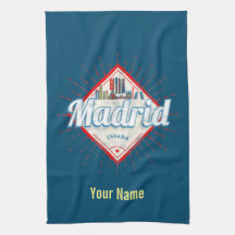 Madrid Hauptstadt Spanien Retro Skyline Vintag