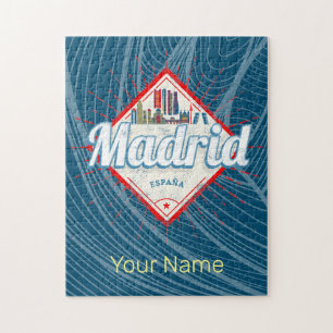 Madrid Hauptstadt Spanien Retro Skyline Vintage