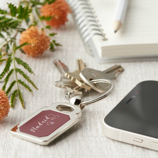Madrid Heart Keyring, Spanien Schlüsselanhänger (Seite)