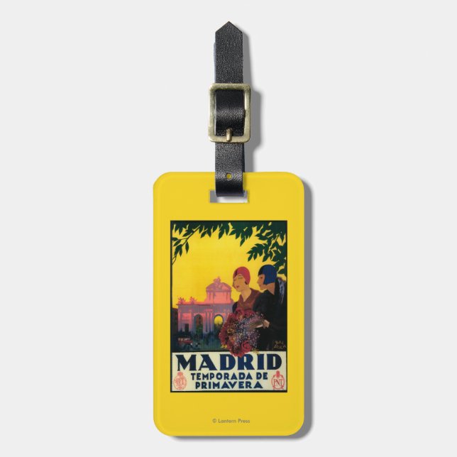 Madrid im Frühjahr-Reise-fördernden Plakat Gepäckanhänger (Vorderseite vertikal)