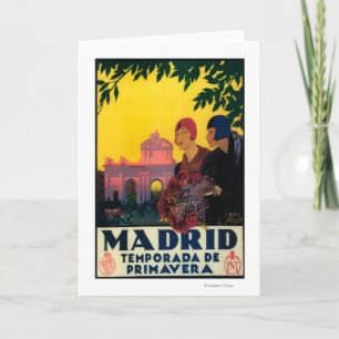 Madrid im Frühjahr-Reise-fördernden Plakat Karte