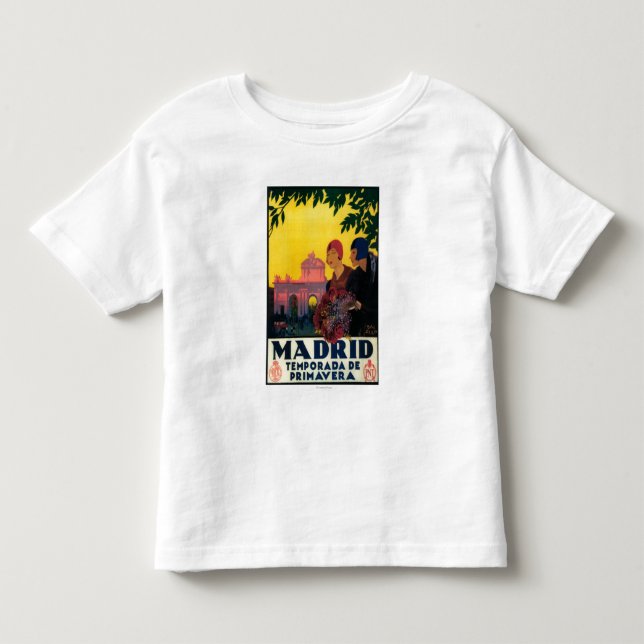 Madrid im Frühjahr-Reise-fördernden Plakat Kleinkind T-shirt (Vorderseite)