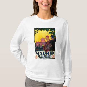 Madrid im Frühjahr-Reise-fördernden Plakat T-Shirt