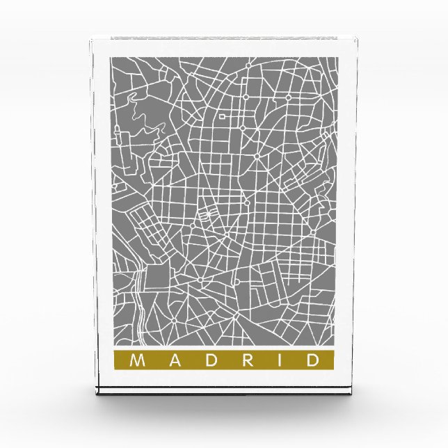 Madrid Karte Fotoblock (Vorderseite)