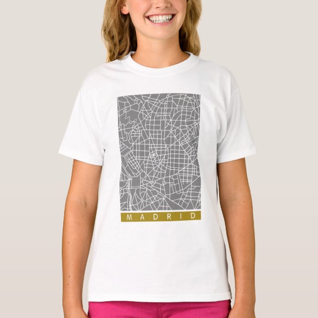Madrid Karte T-Shirt (Vorderseite)